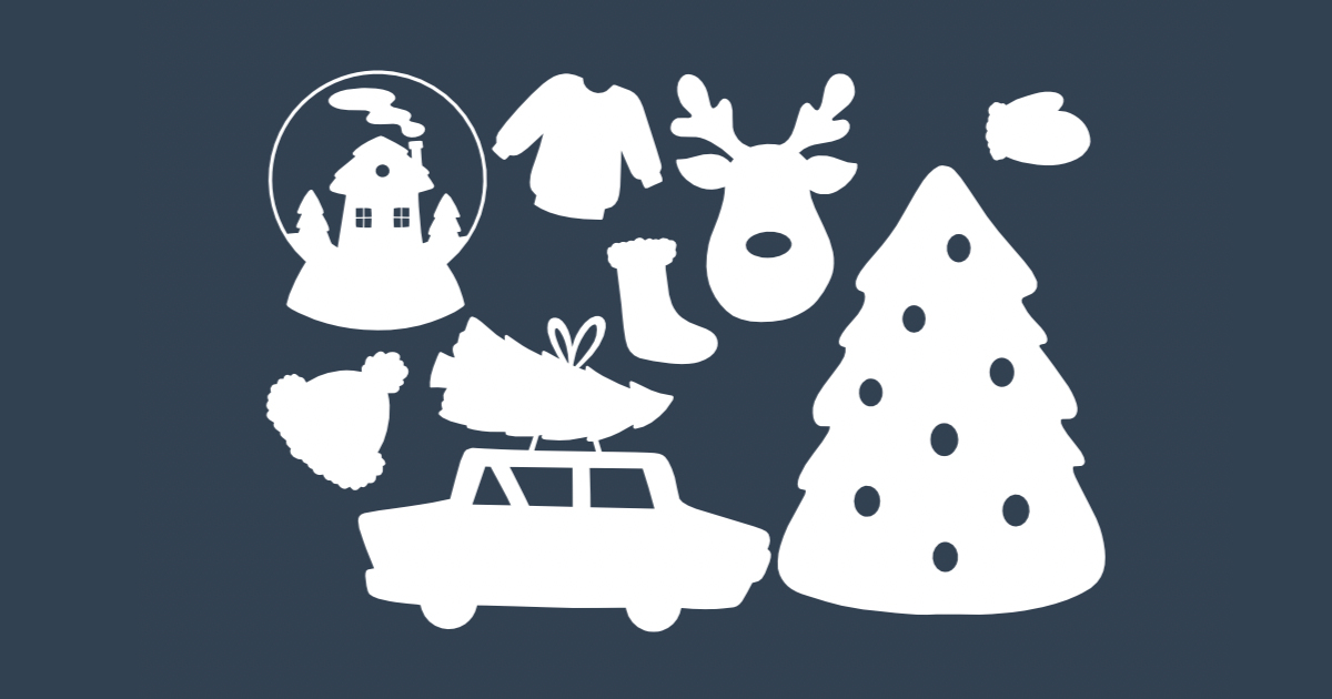 Zimowe szablony dekoracyjne XXL