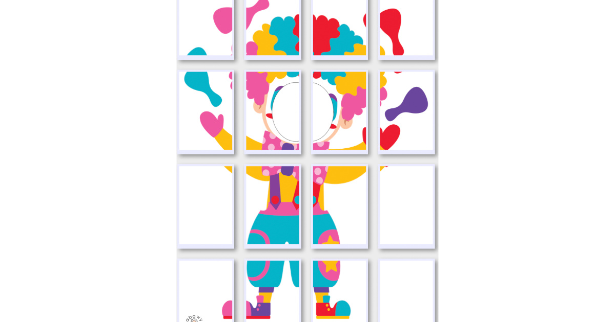 Fotobudka: Klaun z piłkami