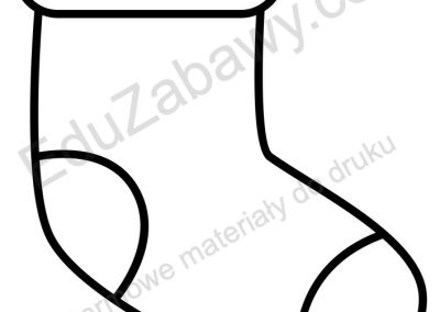 Szablon do prac plastycznych: Świąteczna skarpeta na prezenty 41