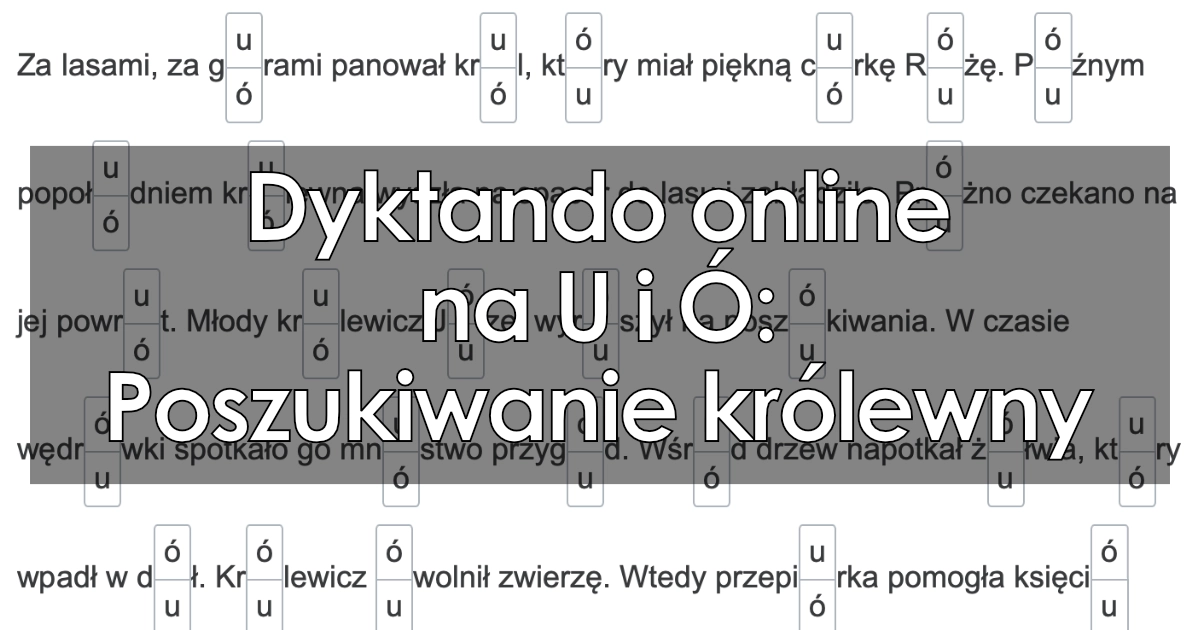 Dyktando Klasa 4 ó Iu