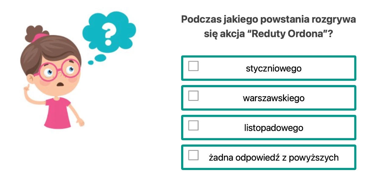 Quiz z lektury „Reduta Ordona”