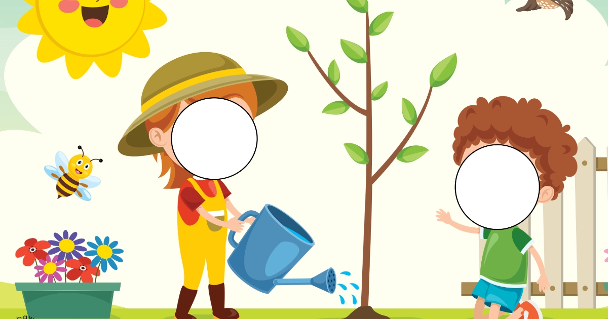 Fotobudka: Dzieci w ogrodzie