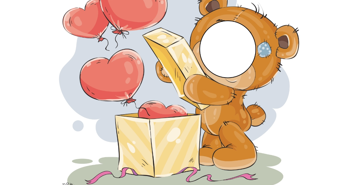 Fotobudka: Miś z balonami