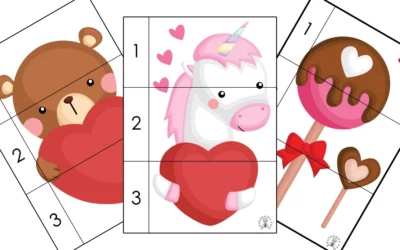 Puzzle 3 elementy: Walentynki