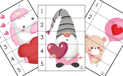 Puzzle 5 elementów: Walentynki