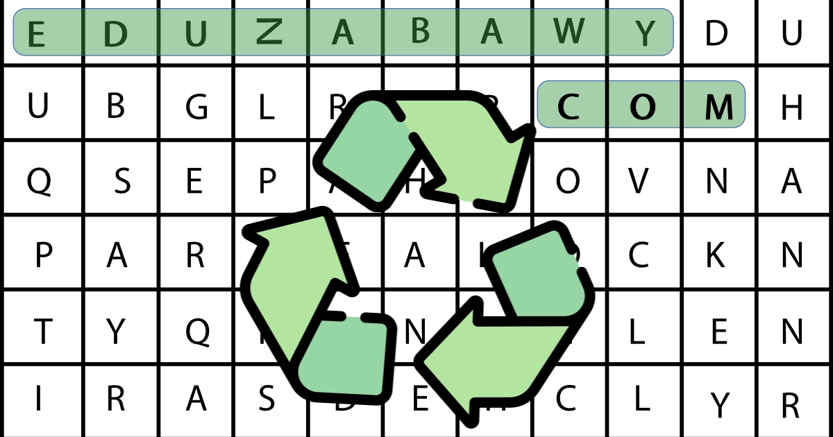 Wykreślanki online: Etapy recyclingu