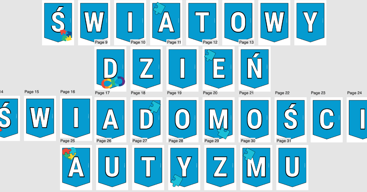 Girlanda: Światowy Dzień Świadomości Autyzmu