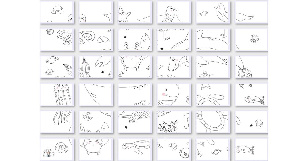 Kolorowanka XXL: Zwierzęta morskie