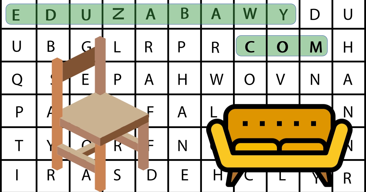 Wykreślanki online: Meble