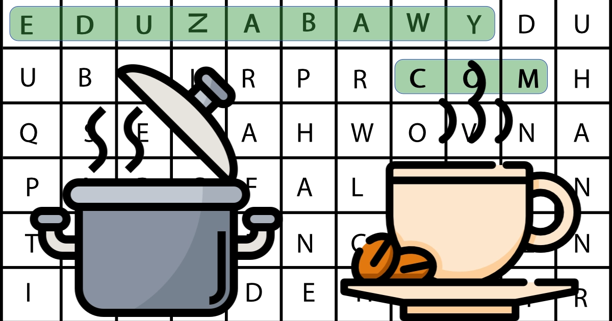 Wykreślanki online: Naczynia