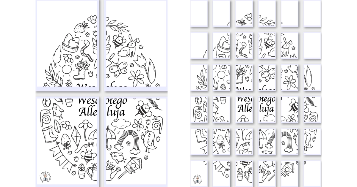 Kolorowanki XXL: Ogromna pisanka