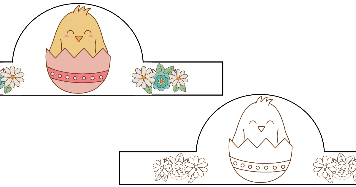 Opaski: Kurczaczek z kwiatami