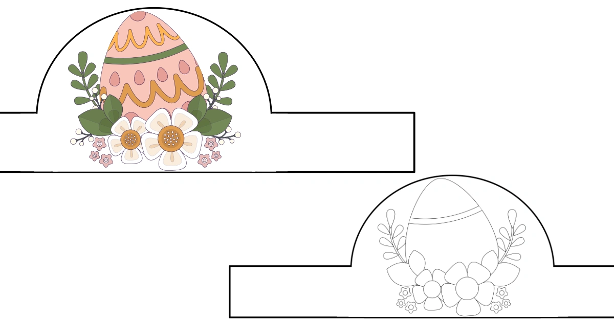 Opaski: Pisanka z kwiatami