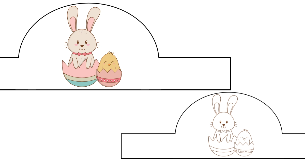 Opaski: Kurczaczek z zajączkiem