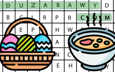 Wykreślanki online: Potrawy Wielkanocne