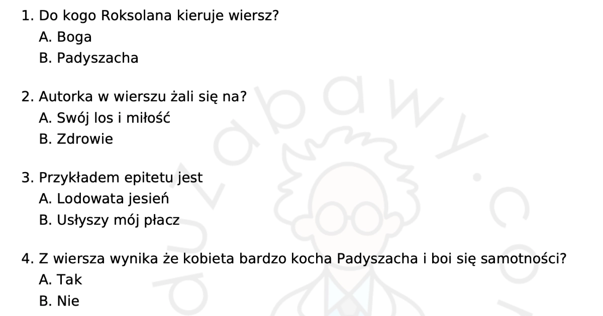 Praca z Wierszem Roksolany