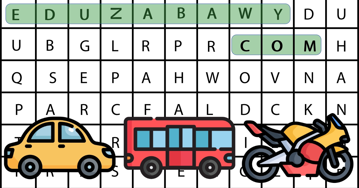 Wykreślanki online: Środki transportu