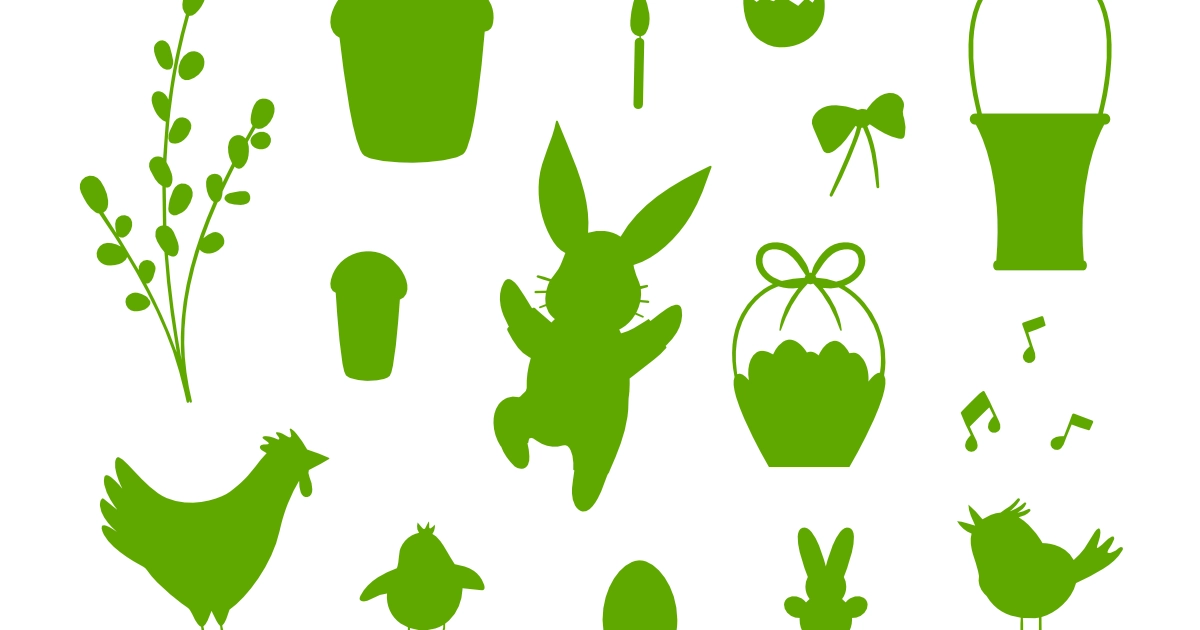 Szablony dekoracyjne: Koszyczek wielkanocny