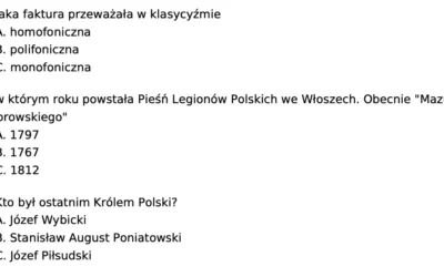 Test: Klasycyzm w Polsce