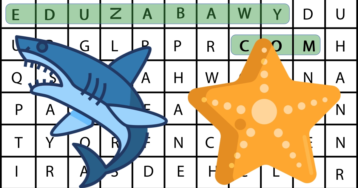 Wykreślanki online: Zwierzęta morskie