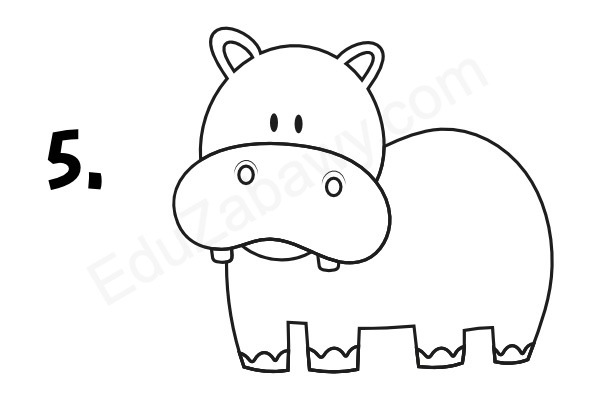 Jak narysować hipopotama