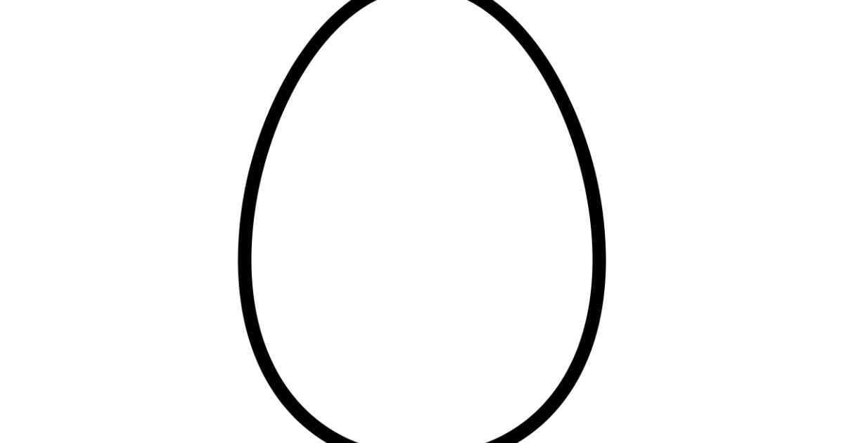 Szablon do prac plastycznych: Jajko