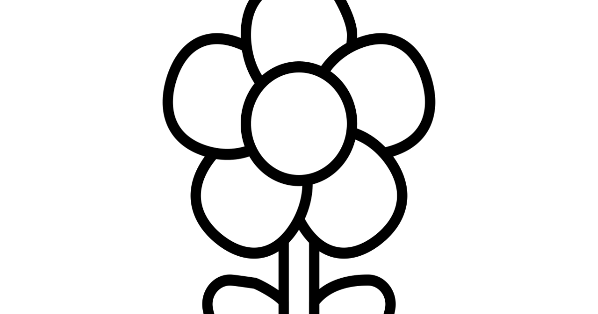 Szablon do prac plastycznych: Kwiatek