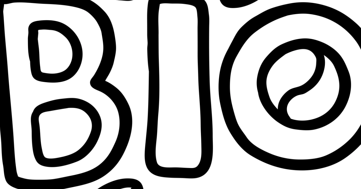 Szablon do prac plastycznych: Napis BIO