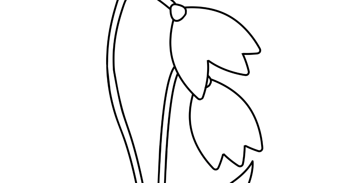 Szablon do prac plastycznych: Przebiśniegi