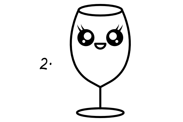 Jak narysować kieliszek z napojem