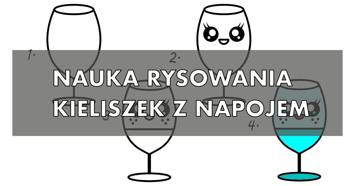 Jak narysować kieliszek z napojem