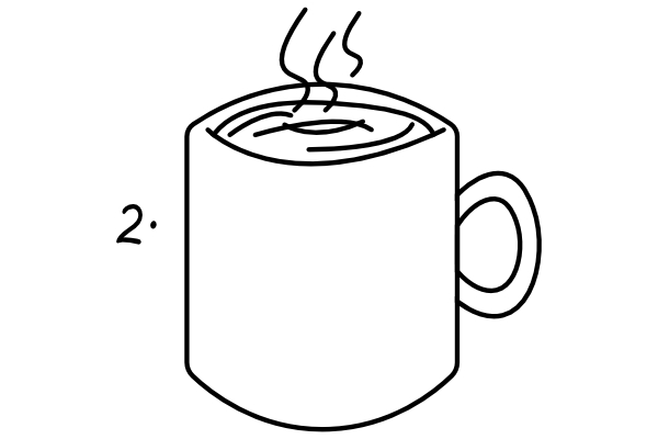 Jak narysować kubek z czekoladą / kawą