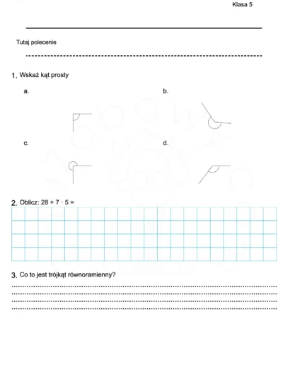 Generator testów i sprawdzianów 1