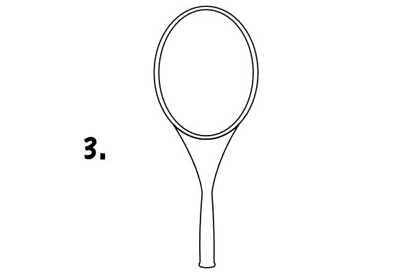 Jak narysować rakietę do tenisa