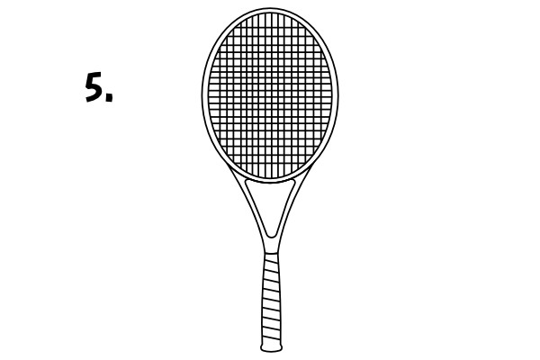 Jak narysować rakietę do tenisa