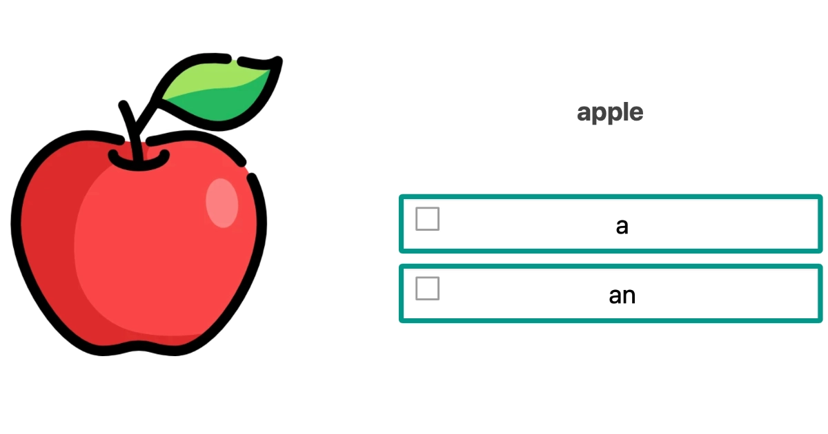 Quiz na A i AN – wybierz odpowiedź
