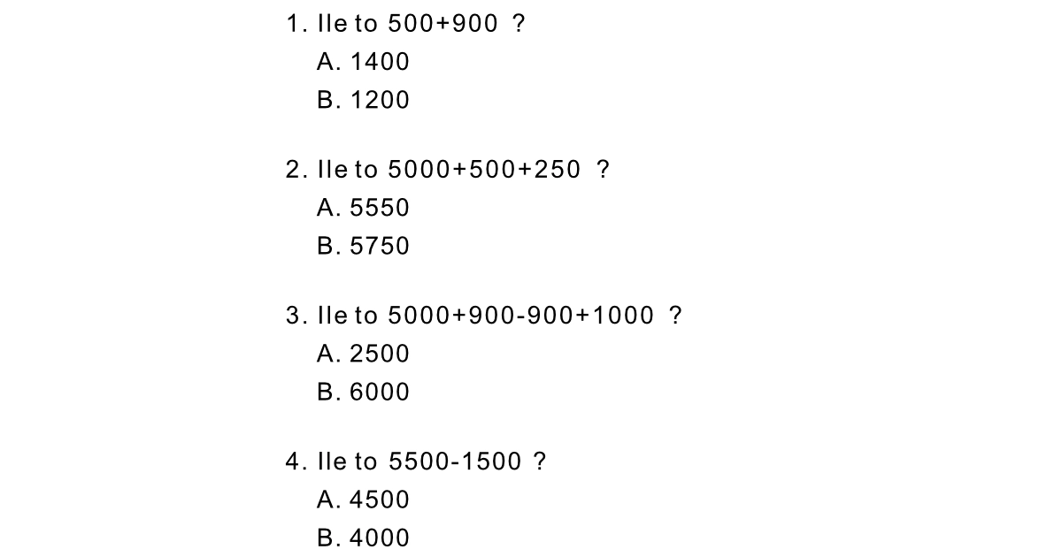 Test dla klasy 4 – Dodawanie i odejmowanie