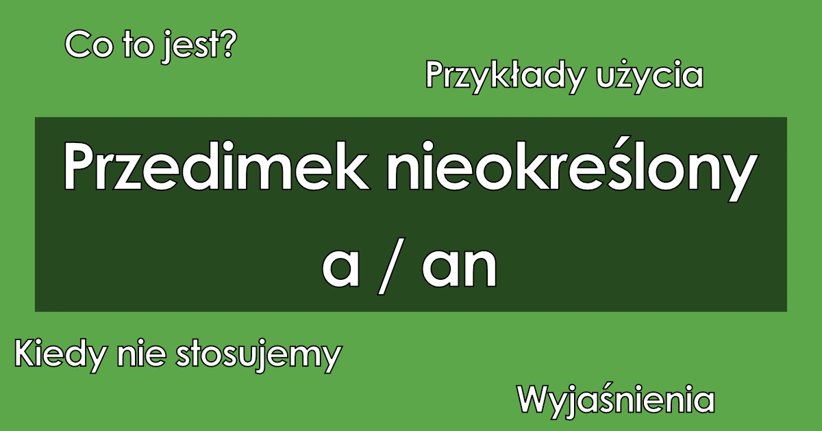 Przedimek nieokreślony