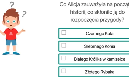 Quiz z lektury Alicja w Krainie Czarów