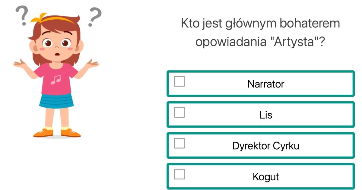 Quiz z lektury: Artysta