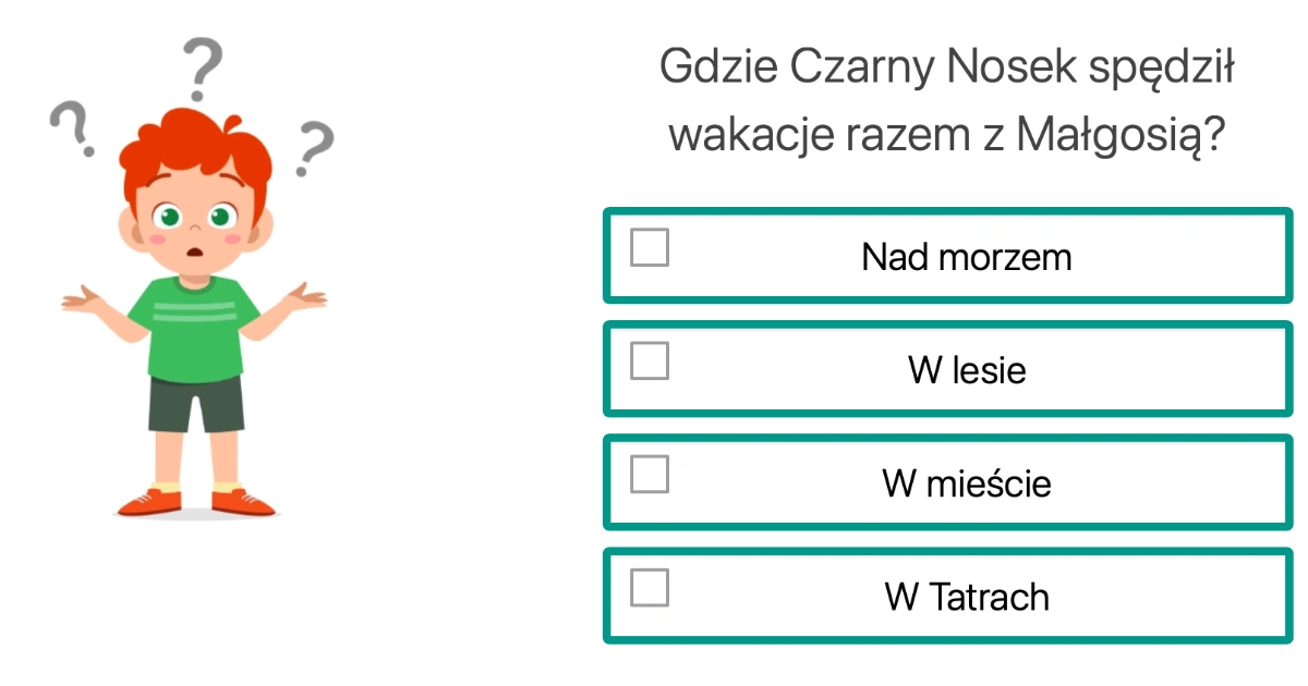 Quiz z lektury Pamiętnik Czarnego Noska