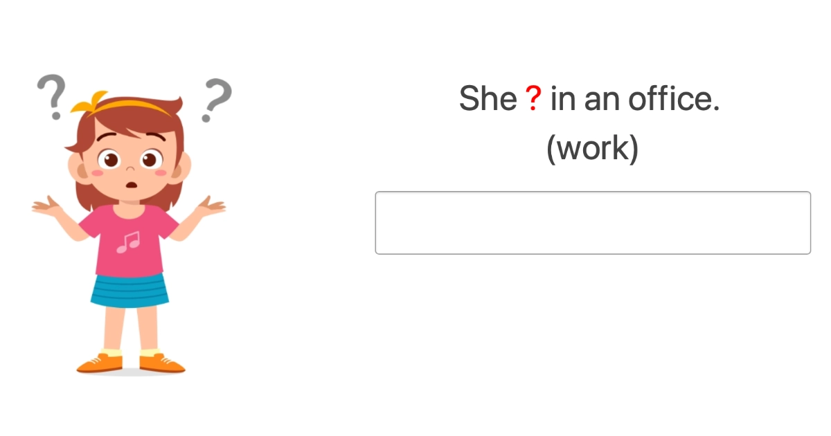 Quiz: Present Simple: Zdania twierdzące (wpisz)