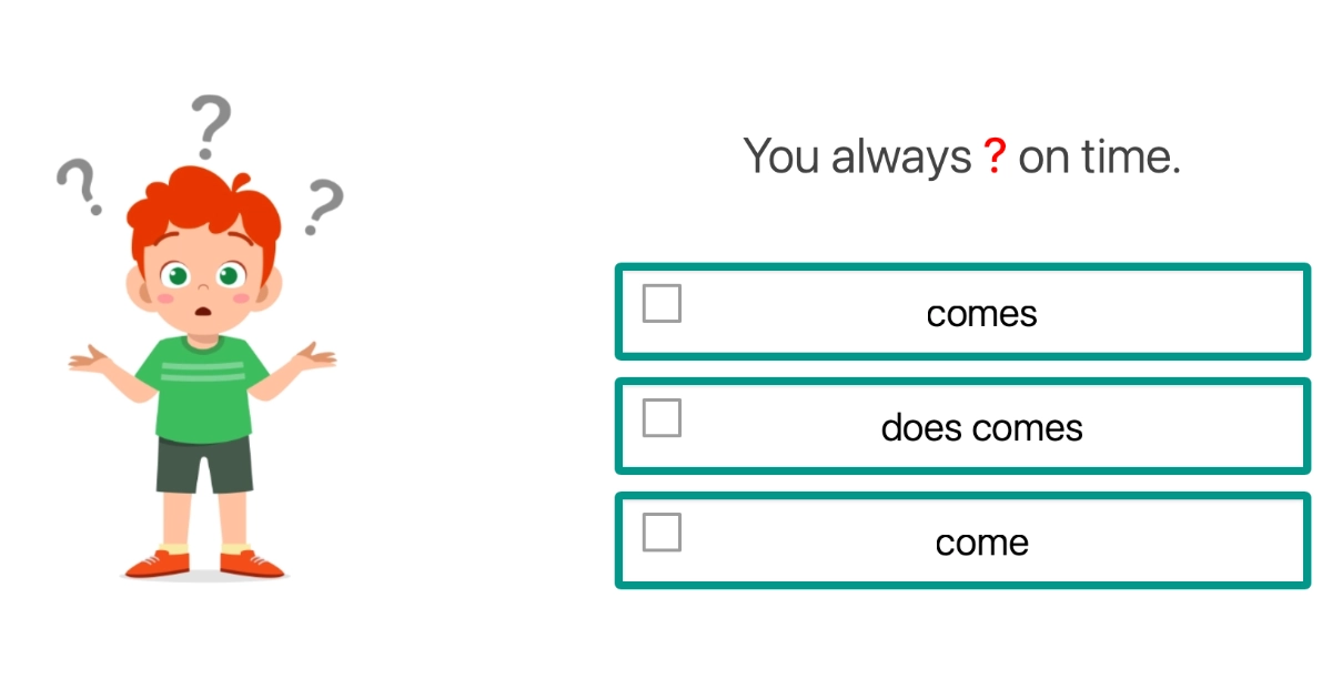Quiz: Present Simple: Zdania twierdzące (wybierz)