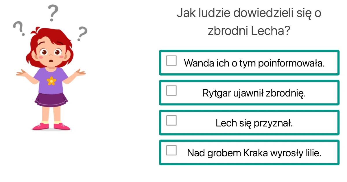 Quiz z lektury: Legenda o Kraku i Wandzie