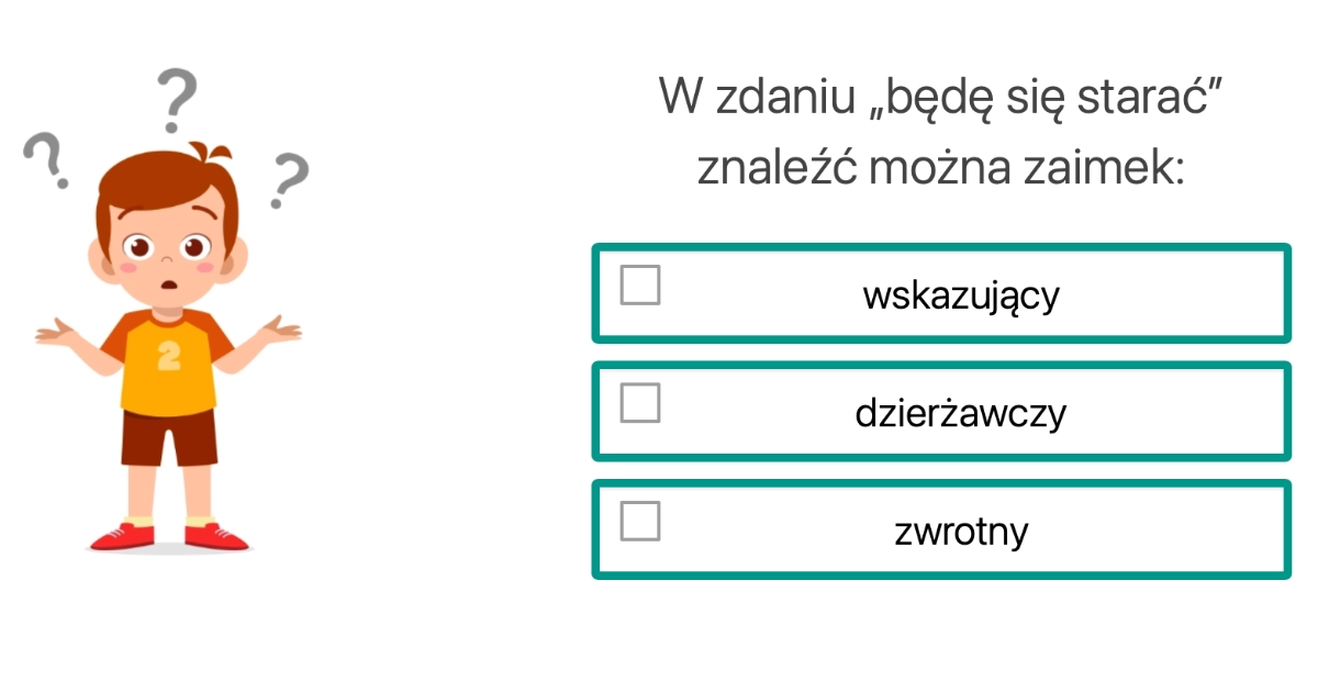 Quiz: Typy zaimków