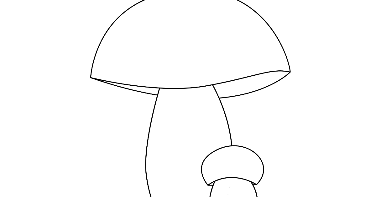 Szablon do prac plastycznych: Grzyby