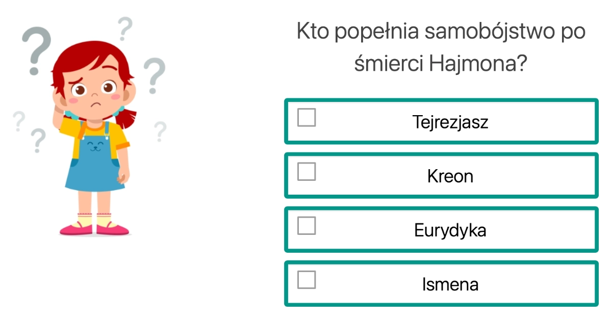 Quiz z lektury Antygona