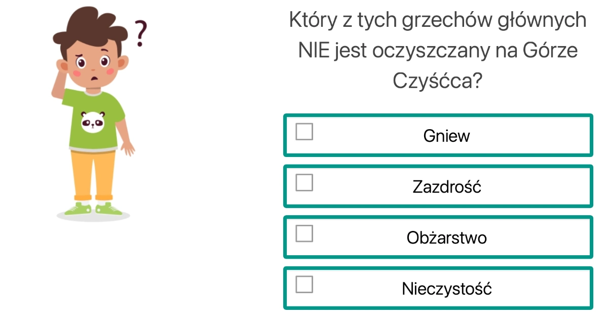 Quiz z lektury Boska komedia