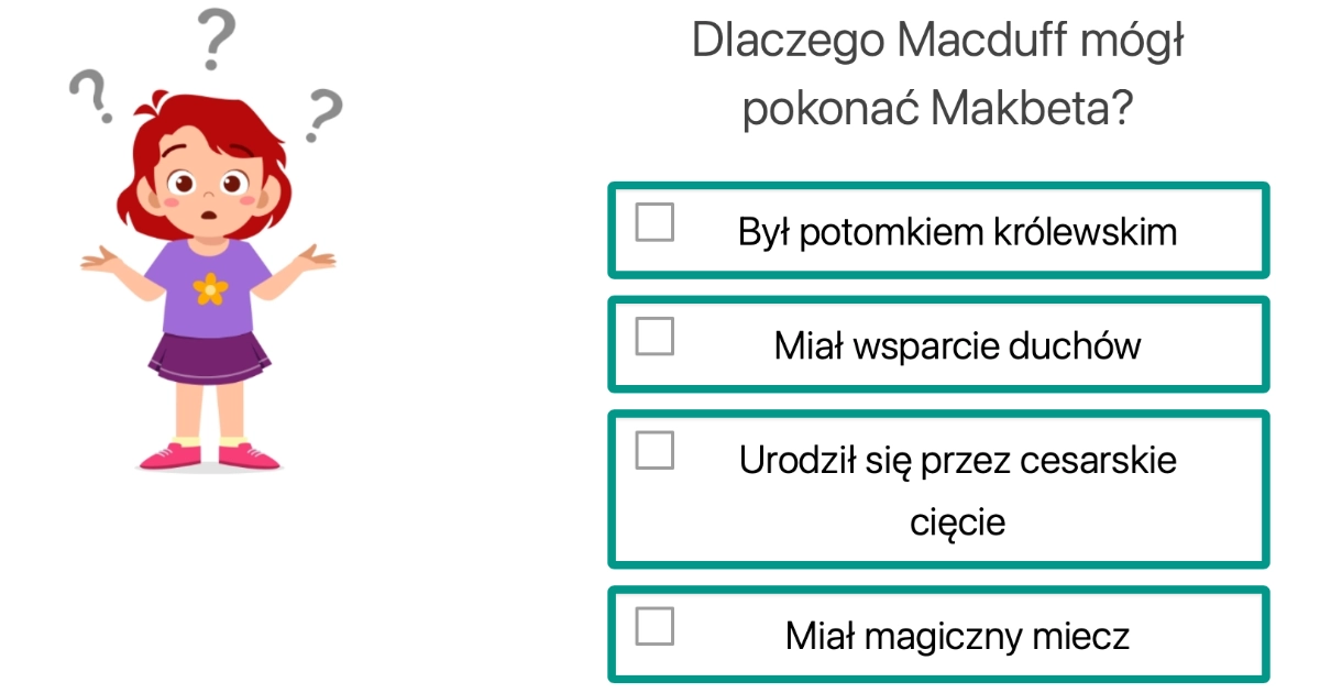Quiz z lektury Makbet