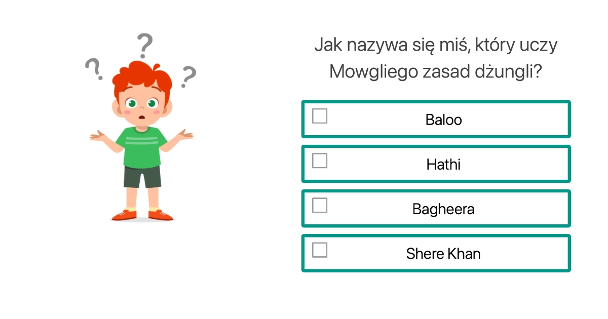Quiz z lektury: Księga Dżungli